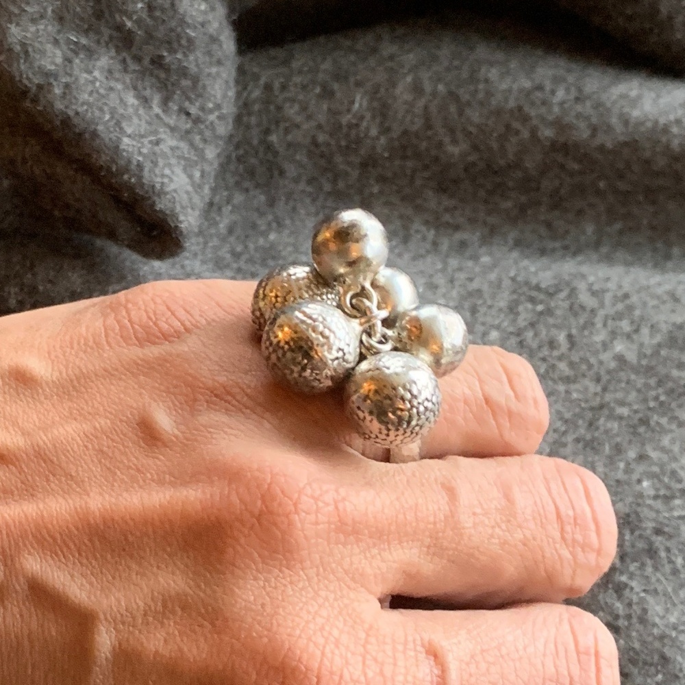 Sterling Silver Bubble Statement Ring - image 1